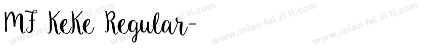 MF KeKe Regular字体转换